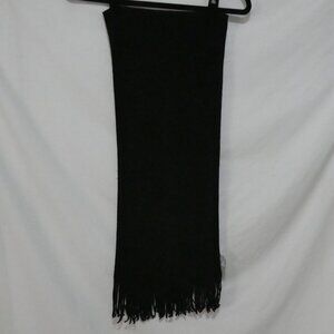 THE BAY - Principles | OS - one size | Unisex | Black Fleece Scarf With Fringe